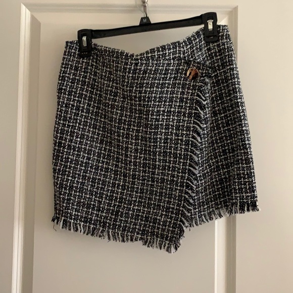 Tweed front flap wrap skirt - Picture 1 of 2